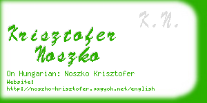 krisztofer noszko business card